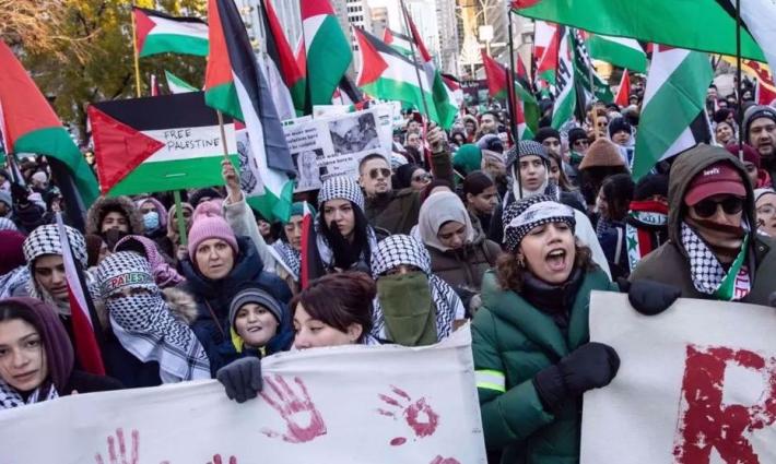 مظاهرة داعمة لفلسطين