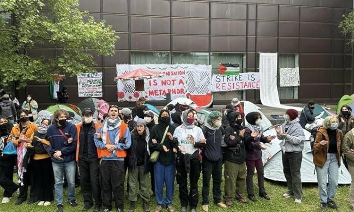 مخيم طلابي تضامني في جامعة برلين