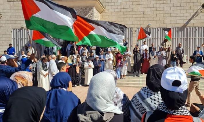 مظاهرة داعمة لفلسطين في المغرب