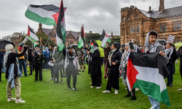 مظاهرة طلابية داعمة لفلسطين