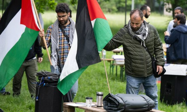 وقفة مؤيدة لفلسطين