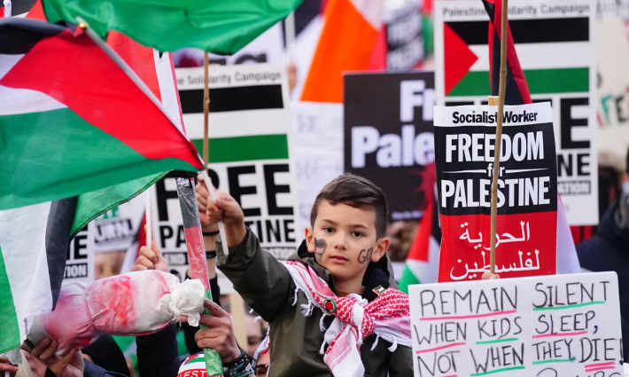 مظاهرة داعمة لفلسطين