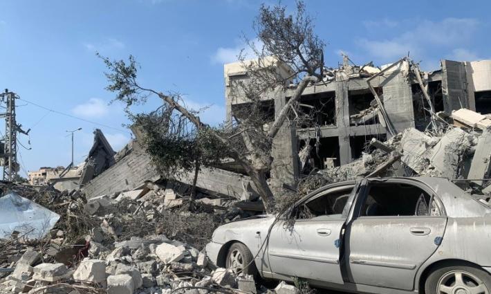 مباني مدمرة في قطاع غزة نتيجة القصف الإسرائيلي
