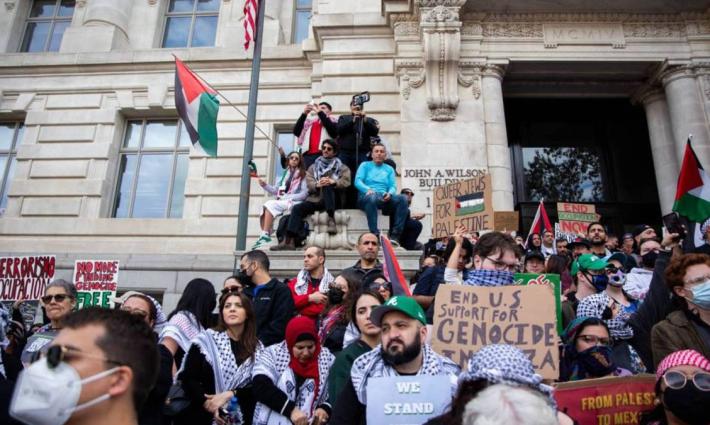 احتجاج مؤيد لفلسطين