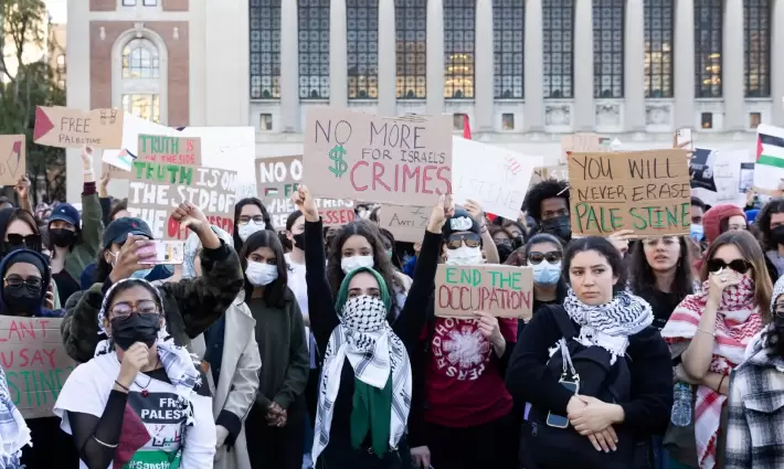 احتجاج طلابي داعم لفلسطين