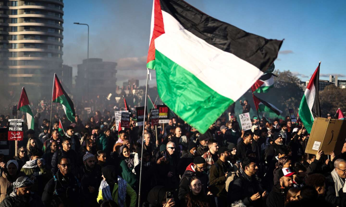 مظاهرة داعمة لفلسطين