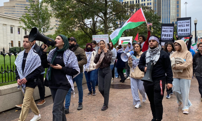 مظاهرة طلابية داعمة لفلسطين