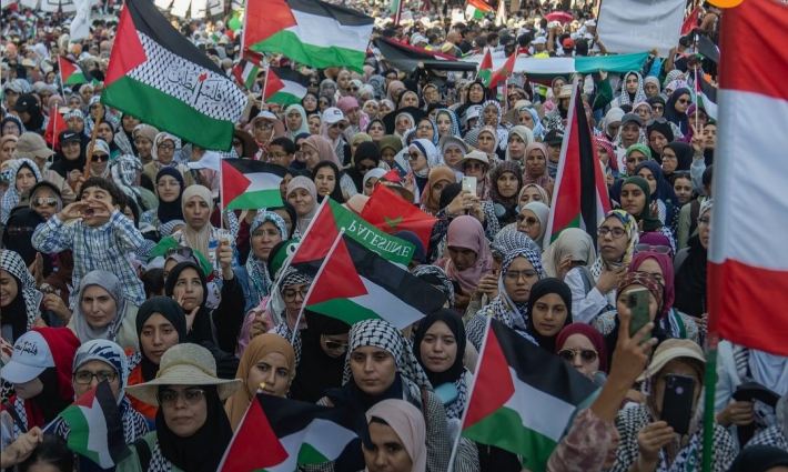 مظاهرة داعمة لفلسطين في المغرب