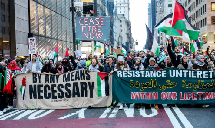 مظاهرة داعمة لفلسطين