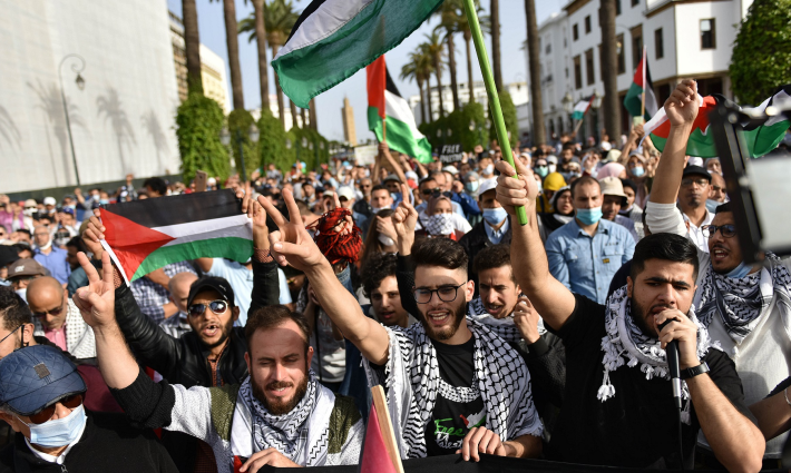 مظاهرة داعمة لفلسطين في المغرب