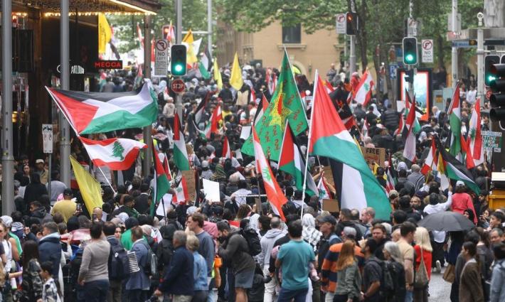 مظاهرة داعمة لفلسطين