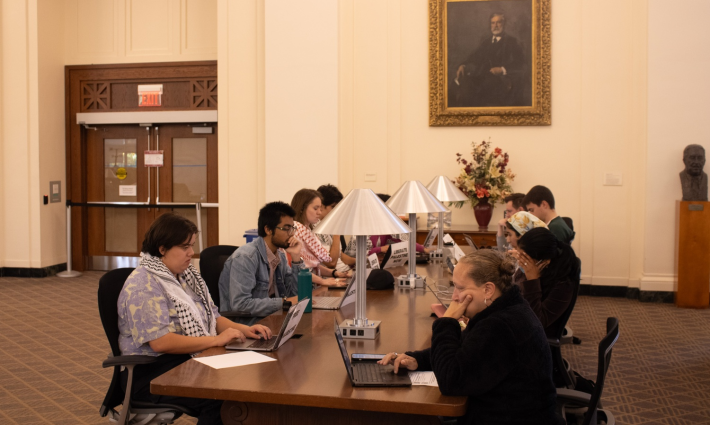 احتجاج تضامني في جامعة هارفارد