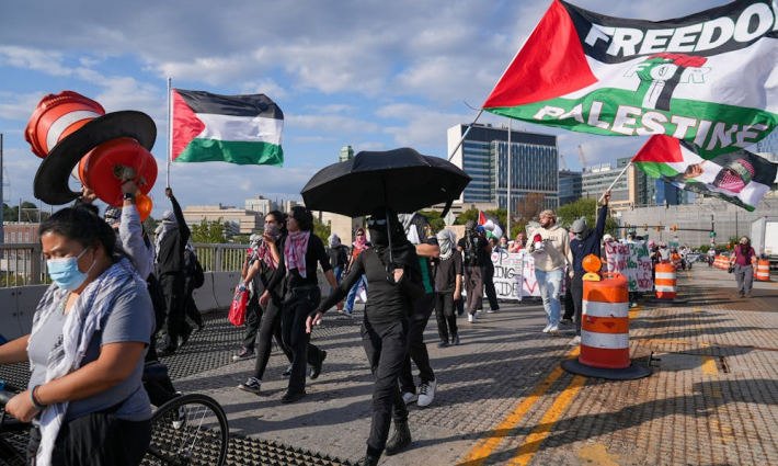 مظاهرة داعمة لفلسطين