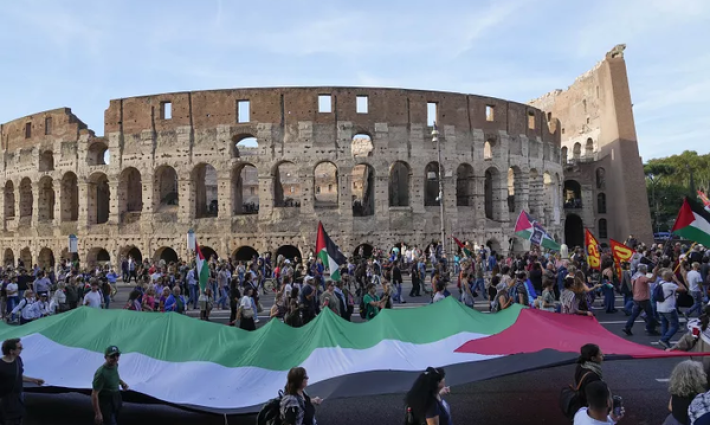 مظاهرة داعمة لفلسطين