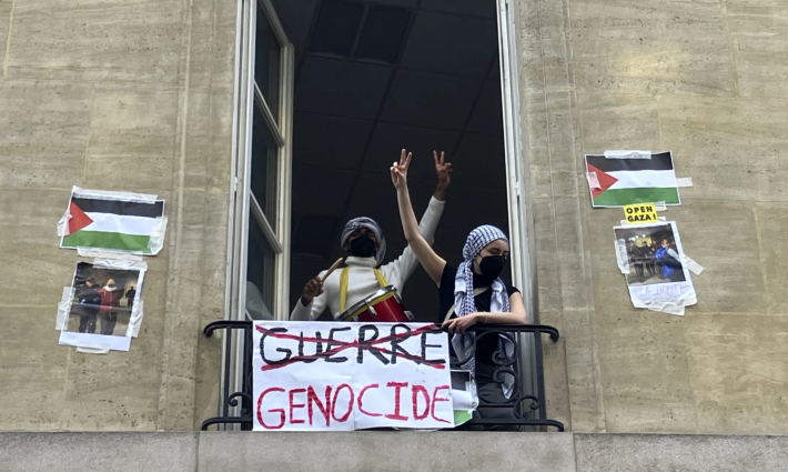 مظاهرة طلابية داعمة لفلسطين في فرنسا