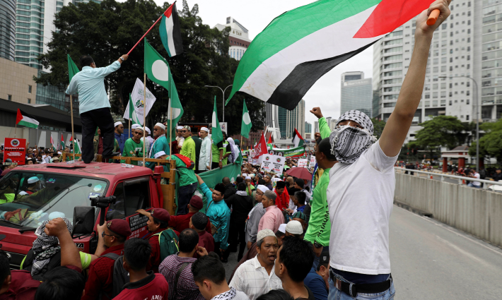 مظاهرة داعمة لفلسطين في ماليزيا