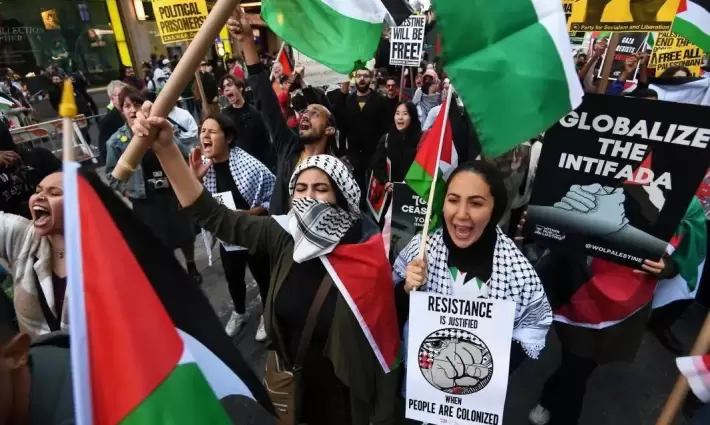 مظاهرة داعمة لفلسطين