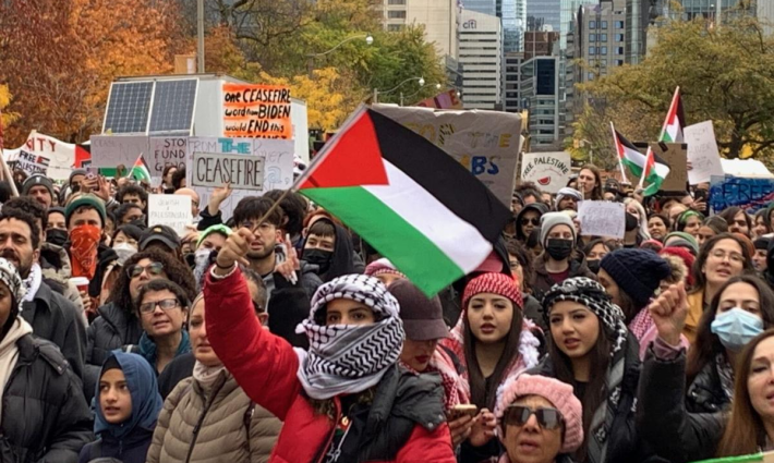 مظاهرة داعمة لفلسطين