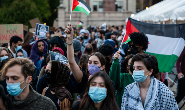 مظاهرة طلابية داعمة لفلسطين