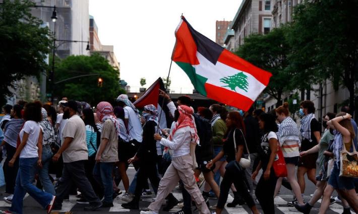 مظاهرة طلابية داعمة لفلسطين