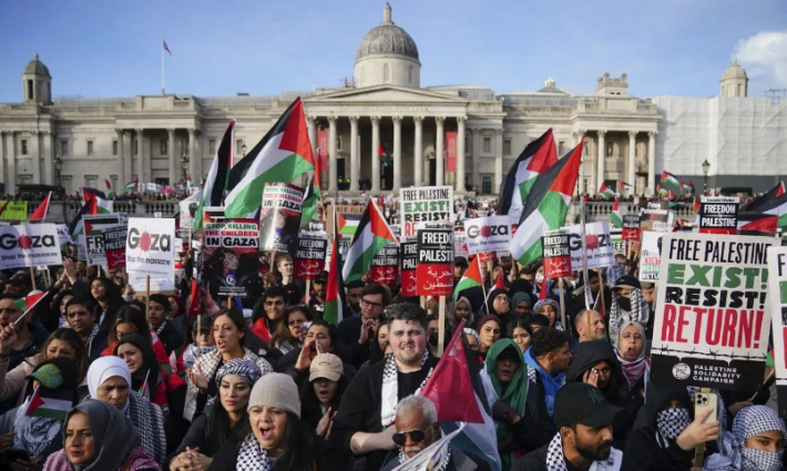 مظاهرة داعمة لفلسطين