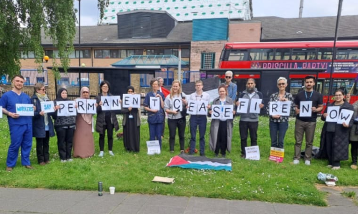 وقفة احتجاجية لعاملي الصحة في لندن