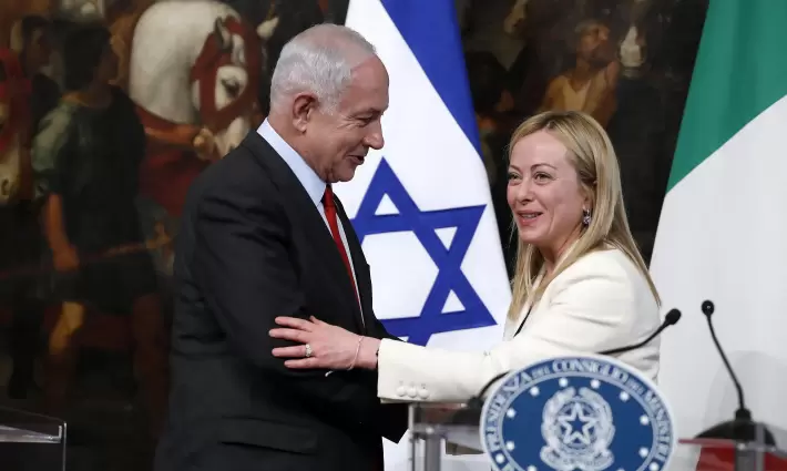 جورجيا ميلوني برفقة نتنياهو