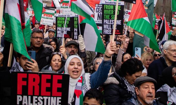 مظاهرة داعمة لفلسطين