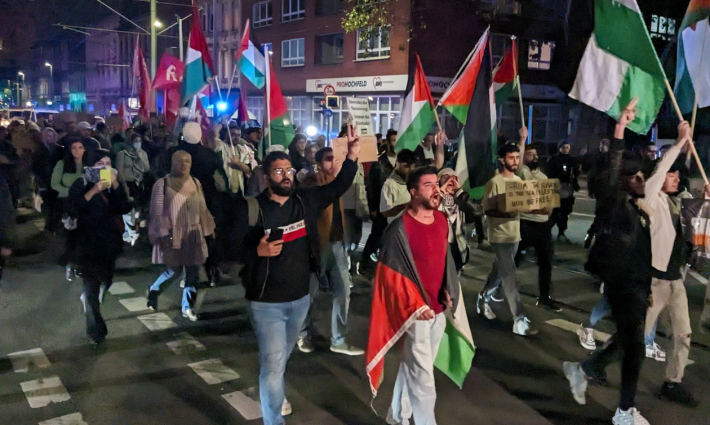 مظاهرة داعمة لفلسطين