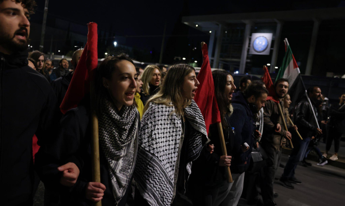مظاهرة داعمة لفلسطين في اليونان