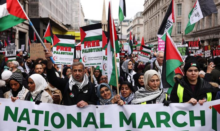 مظاهرة داعمة لفلسطين