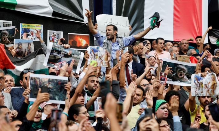 احتجاج في نقابة الصحفيين المصريين