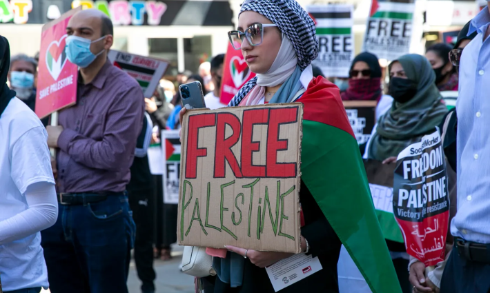 مظاهرة داعمة لفلسطين