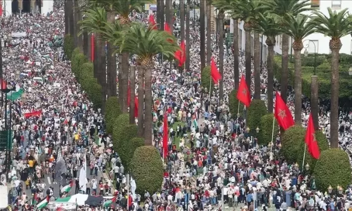 مظاهرة داعمة لفلسطين في المغرب