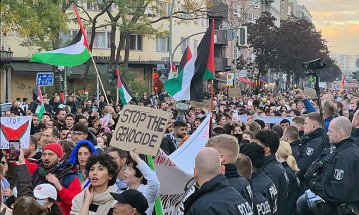 مظاهرة داعمة لفلسطين