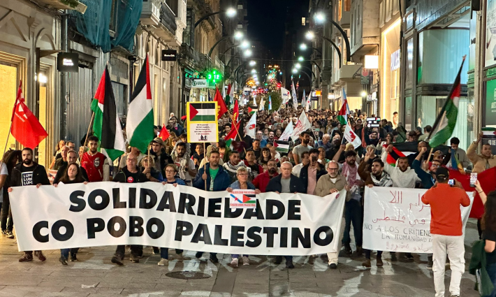 مظاهرة داعمة لفلسطين في إسبانيا