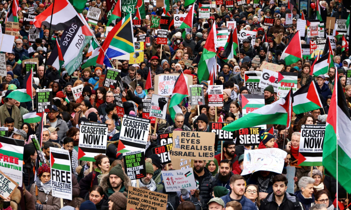 مظاهرة داعمة لفلسطين