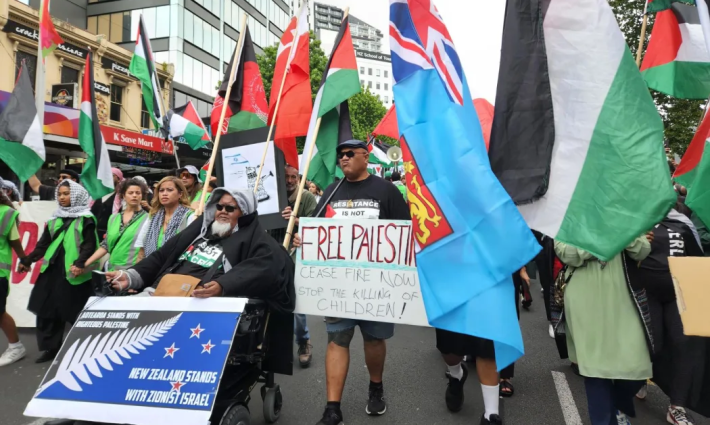 تحرك داعم لفلسطين في نيوزيلندا