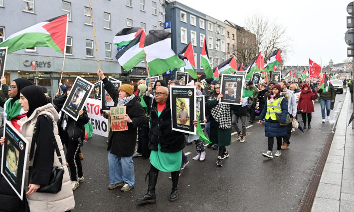 احتجاج تضامني في مدينة كورك بأيرلندا