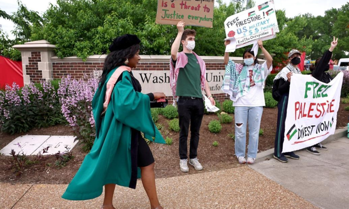 احتجاجات طلابية في جامعة واشنطن