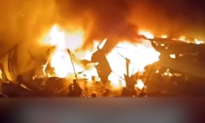 مجزرة حرق خيام النازحين في جنوب قطاع غزة