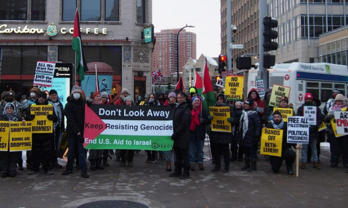 احتجاج داعم لفلسطين في مينابوليس