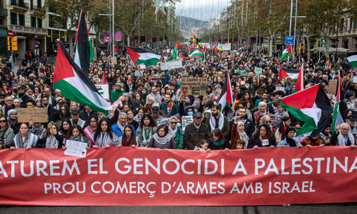 مظاهرة داعمة لفلسطين في أسبانيا