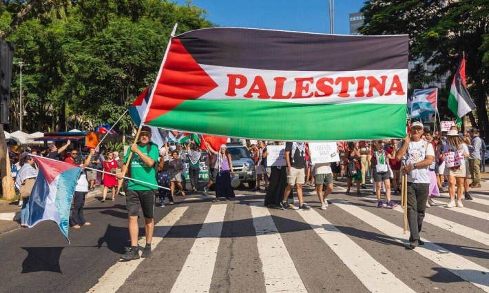 مظاهرة داعمة لفلسطين في البرازيل