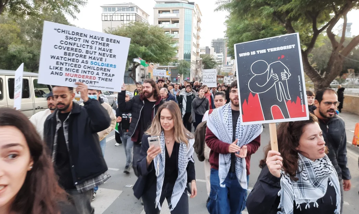 مظاهرة داعمة لفلسطين في نيقوسيا