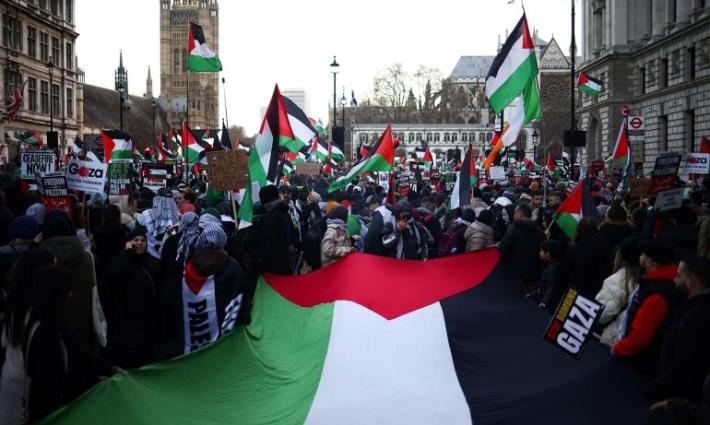 تحرك طلابي حاشد لدعم فلسطين