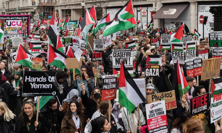 مظاهرة داعمة لفلسطين