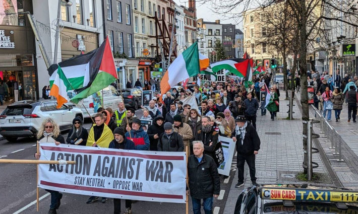 مظاهرة داعمة لفلسطين في كورك