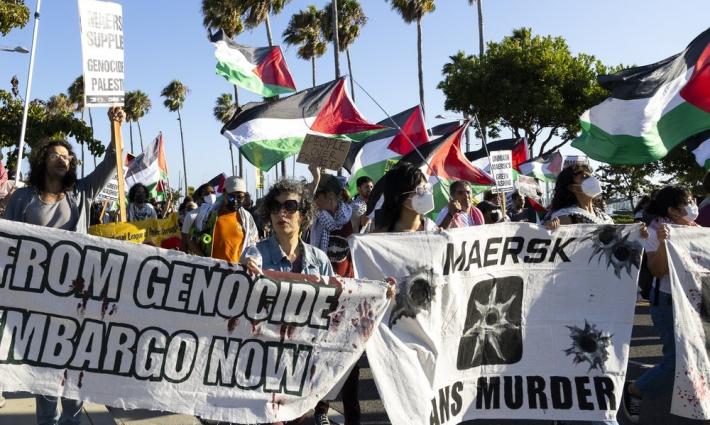 احتجاجات ضد تواطؤ شركة "ميرسك" مع الاحتلال الإسرائيلي
