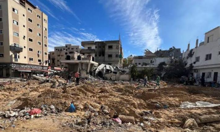 قصف الاحتلال الإسرائيلي لقسم الأشعة في مستشفى المعمداني في غزة